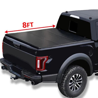 8' Hard Tri-Fold for 1999-2025 Ford F-250 F-350 F-450 Super Duty Solid FRP Cover - Image 1 of 4
