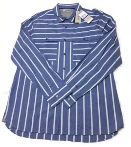 Reaction Kenneth Cole Hemd Streifen Stretch Herren XL Neu mit Etikett - Bild 1 von 4
