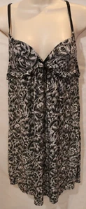 Women's Style & Co Black And White Paisley Babydoll Dress Size Small - Picture 1 of 3