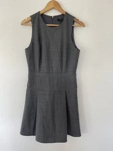 J Crew Womens Grey Wool Blend Drop Waist Pleated Sheath Dress Size 6 EUC - Picture 1 of 7