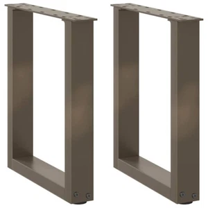 Couchtischbeine U-Form 2 Stk. Naturstahl 28x(42-43) cm Stahl - Bild 1 von 10