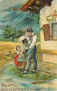AK Religiöse 10 Gebote auf Erden im Himmel um 1910 - Bild 1 von 2