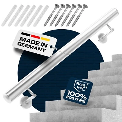 Handlauf Edelstahl V2A Aussen Innen Markenhandlauf Geländer, 4 Varianten - Bild 1 von 4