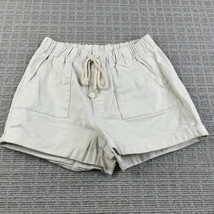 No Boundaries Women's Beige Chino Shorts Size Large tie front - Picture 1 of 6