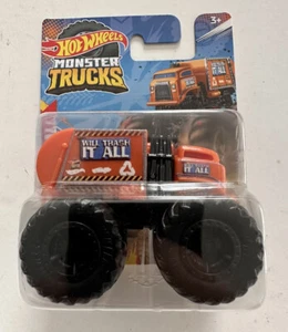 HOT WHEELS MONSTER TRUCKS JAM WILL TRASH IT ALL TRASH LKW IN ORANGE 1:64 - Bild 1 von 3