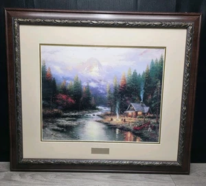 THOMAS KINKADE "THE END OF A PERFECT DAY II" LIMITED EDITION Print FRAMED 26X30 - Picture 1 of 13