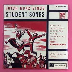 Erich Kunz Sings Student Songs 7” Vinyl Single Top Rank 1959 - Picture 1 of 4