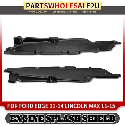 Nuevo protector contra salpicaduras de motor delantero conductor y pasajero para Ford Edge 11-14 Lincoln MKX Foto 1 de 4