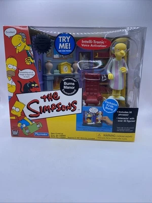 NEW The Simpsons Burns Manor w/ PJ Mr. Burns Interactive Playset Playmates 2002 - Image 1 of 4