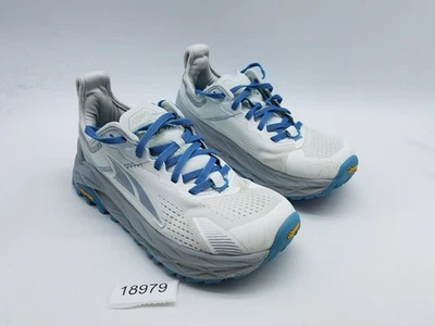 Altra Olympus 5 Women's Size 7.5 Trail Running Shoes White Blue Foot Shape - Image 1 of 4