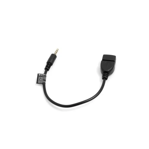 SYSTEM-S USB Typ A (female) zu 3,5mm Klinkenstecker AUX Audio Kabel in Schwarz - Bild 1 von 3