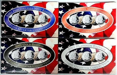 20 CSN US Coins 2001 P & D Gold & Platinum Editions Complete Set BU - Image 1 of 4
