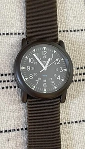 Reloj de Campo Militar Timex Vintage Cuarzo MacGyver Camper Hombre Marrón - Imagen 1 de 9