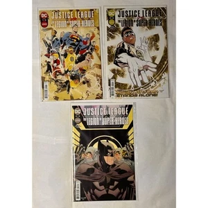Justice League vs Legion of Super-Heroes 1 2 3 Comic Set Lot Bendis DC - Picture 1 of 4