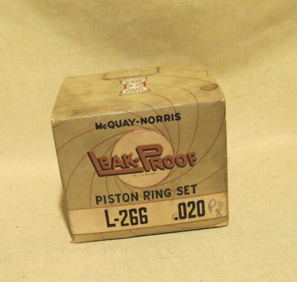 Juego de anillos de pistón Mcquay-Norris L266 .020 1939-49 Pontiac caja sellada nuevo de stock Foto 1 de 1