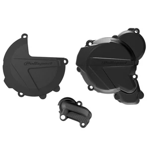 Polisport Clutch And Ignition Protectors For KTM EXC250 EXC300 2020-2023 Black - Picture 1 of 1