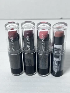 4 Wet N Wild Lipsticks New 913C, 901B, 983B, 916D Ravin Raisin Never Nude Sand - Picture 1 of 7
