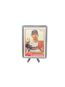 2025 Topps Heritage Shane Bieber #477 High Number SP Cleveland Guardians - Picture 1 of 2