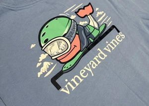 Vineyard Vines Youth Long Sleeve Blue Crew Neck Whale Snowboard Shirt Size XL - Picture 1 of 10