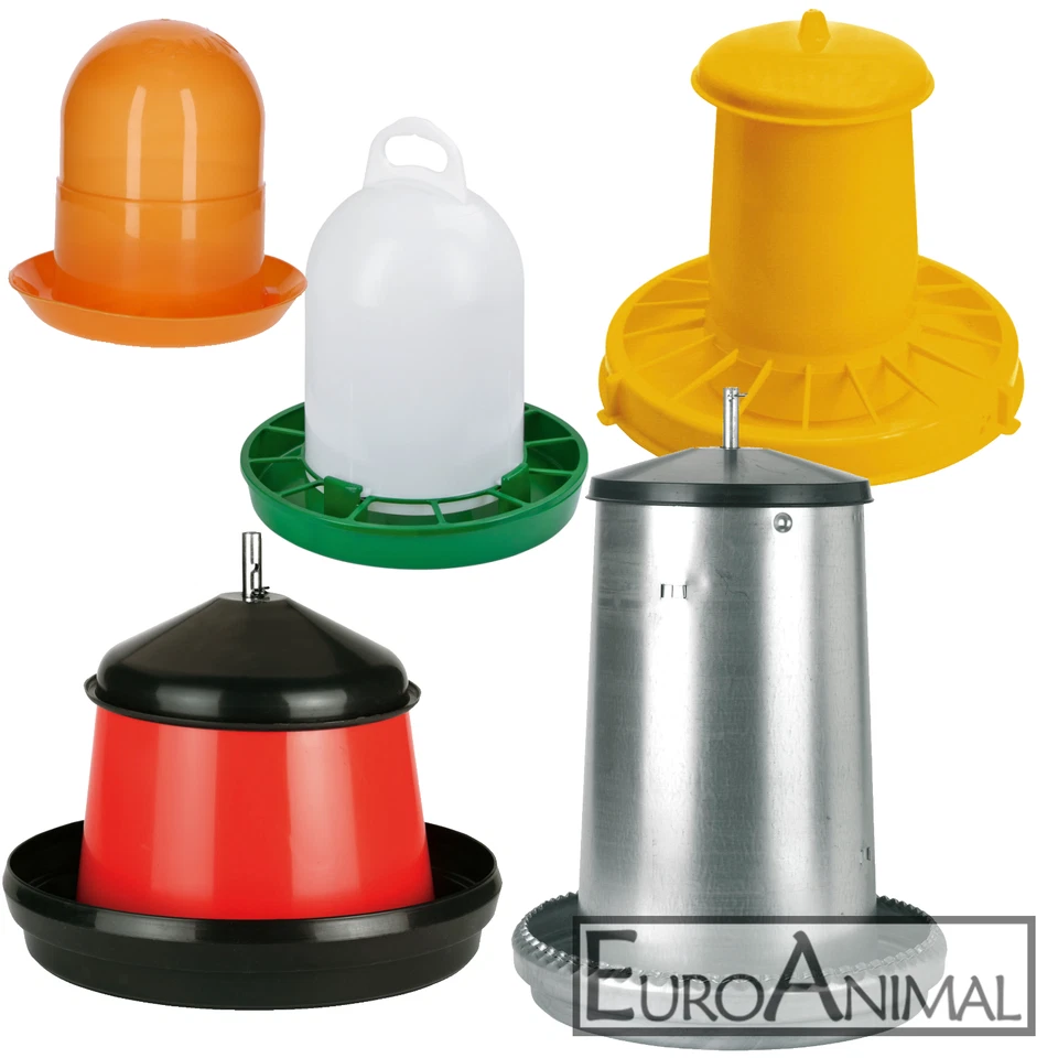 Futterautomat Geflügel Hühner Futterspender Futtertrog 2,5 Liter bis 40 Liter - Bild 1 von 1