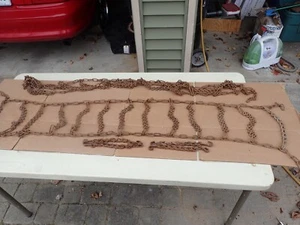 Set of vintage heavy duty tractor chains 12" wide x 60" long - Picture 1 of 5