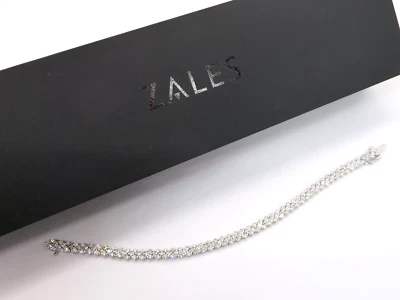 Pulseira de tênis Zales 5 ctw diamante ouro branco 10K paralelepípedos - Imagem 1 de 4