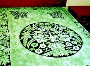 Keltischer grüner Mann Wandteppich Wicca/heidnisch 72" x 108" (grün/schwarz) - US-Verkäufer - Bild 1 von 1