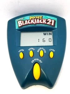 Radica Pocket Blackjack 21 Electronic Handheld Traveling Game Vtg Tested (G7) - Picture 1 of 3