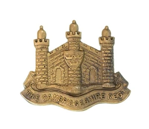 Mützenabzeichen The Cambridgeshire Regiment Messing Metall - Bild 1 von 1