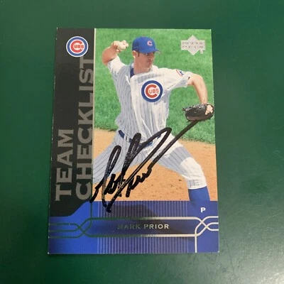 Mark Prior SIGNED 2005 Upper Deck #476, Chicago Cubs, AUTOGRAPHED - Image 1 of 2