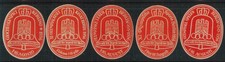 95764a - GERMANY  -  LOT of 5  Vintage ADVERTISING LABELS:  1936 Olympic Games