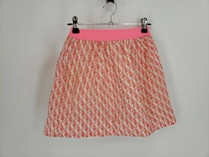 Bonita falda con estampado de caballito de mar rosa y blanco Crewcuts para niñas 8 totalmente forrada - Imagen 1 de 3