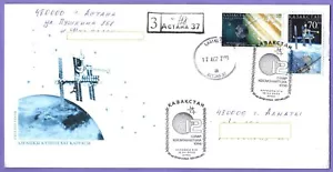 Kazakhstan 2003 FDC Real post Space Cosmonautics Day Sputnik "Pioner-10" "Mir" - Picture 1 of 1