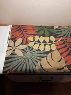 3 YDS 54"W Waverly Inspirations Fabric Fern Rust Yellow Green Multi Cotton Duck - Image 1 of 4