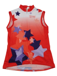 GORE Bike Wear Womens Large Cycling Jersey Stars Sleeveless Race Fit USA Made - Picture 1 of 4