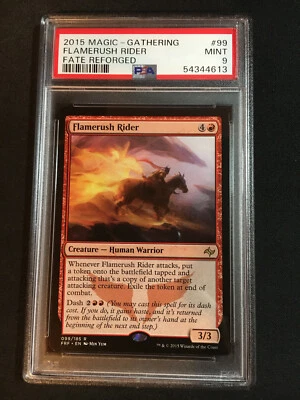 2015 Magic The Gathering Fate Reforged - Flamerush Rider- Creature - PSA 9 - Image 1 of 4