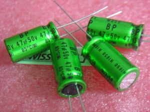 8 Stück 47uF 50V ES-BP COD H1650 bi-polar Nichicon grün NP +85°C Kondensator NEU - Bild 1 von 1