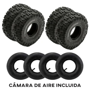 4 NEUMÁTICOS RUEDAS DE MINI QUAD MEDIDA 4.10-4" + 4 CAMARAS DE AIRE 4'' - Imagen 1 de 11