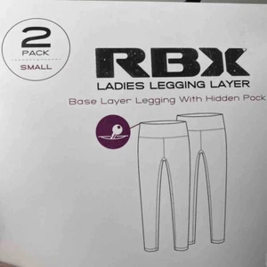 2 Pack RBX Base Layer Leggings Red Plaid Black Gray Size Small NWT - Picture 1 of 7