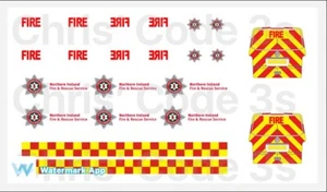 Code 3 Adhesive Vinyl Decal Suit Oxford Diecast 1/76 van - Northern Ireland Fire - Picture 1 of 6