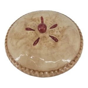 Vintage Ceramic Covered Apple Cherry Pie Plate Keeper LID ONLY VGC Replacement - Picture 1 of 7
