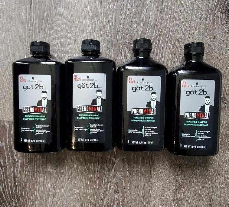 Paquete de 4 champú espesante GOT2B Phenomenal MENS 16,9 oz Schwarzkopf Foto 1 de 1