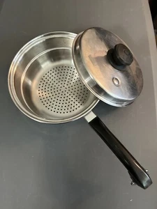 Inserto de vapor Saladmaster acero inoxidable 8" con tapa Vapo cubierta de utensilios de cocina - Imagen 1 de 6
