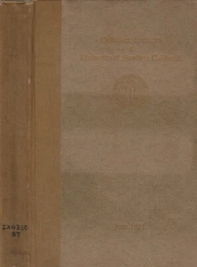 EJERCICIOS DE DEDICACIÓN: UNIVERSIDAD DEL SUR DE CALIFORNIA POR FLEWELLING, 1921 - Imagen 1 de 1