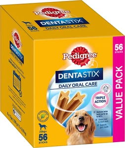 Dentastix Large Dental Dog Treats Daily Oral Care 56 Sticks Value Pack - Picture 1 of 5