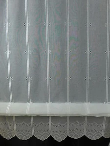 Scheibengardine Gardine Clip Panneaux  ecrue Höhe Variabel, 84cm breit   Nr. 23 - Bild 1 von 4