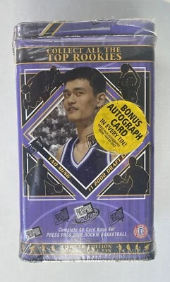 Pase de prensa 2002 baloncesto sellado lata uno automático por posible Yao Ming Foto 1 de 4