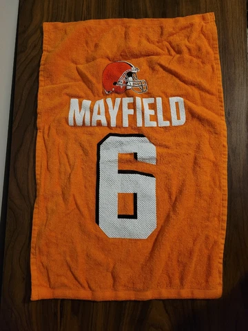 Baker Mayfield Cleveland Browns Rally Towel Orange #6 Jersey Style by Pro Towels Cover