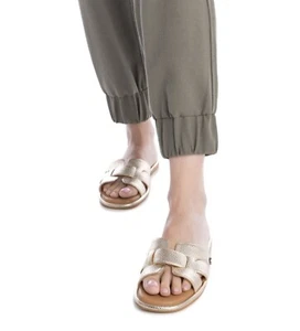 REFRESH CIABATTE SANDALO DONNA RAGAZZA 172553 IN PELLE ORO DAL 36 AL 41 - Imagen 1 de 5