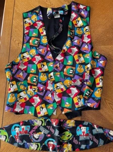 Vintage Looney Tunes Mania 3 Piece Vest New - Picture 1 of 6